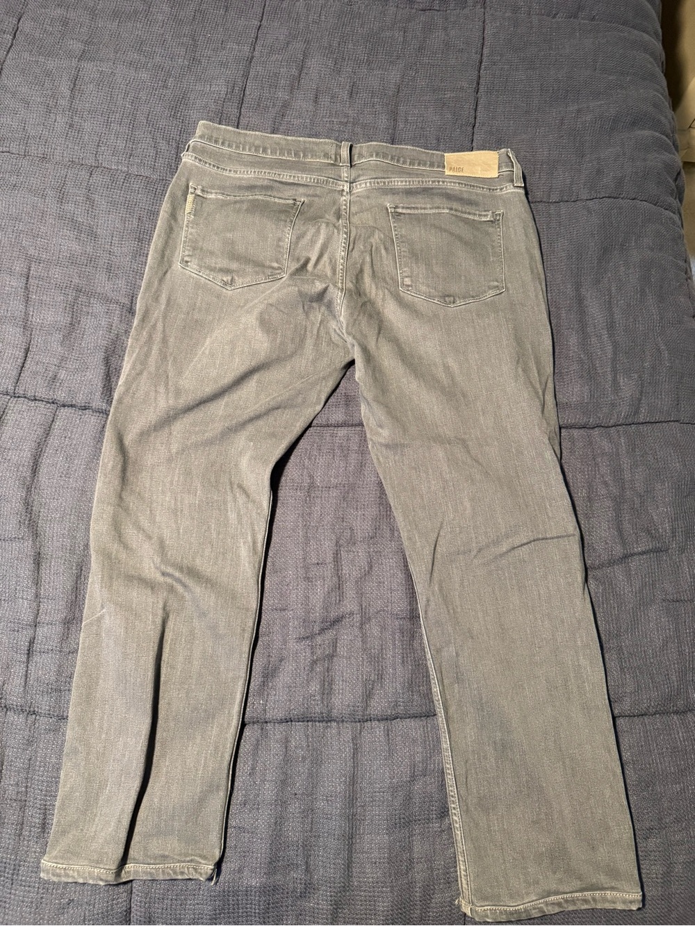 PAIGE Men's Gray Federal Slim Straight Jeans